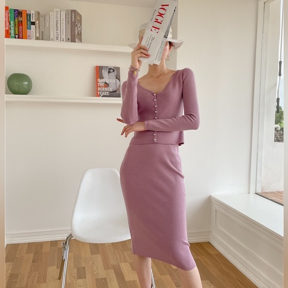 Purple 2-piece Sweater Set - Picture 11 of 13